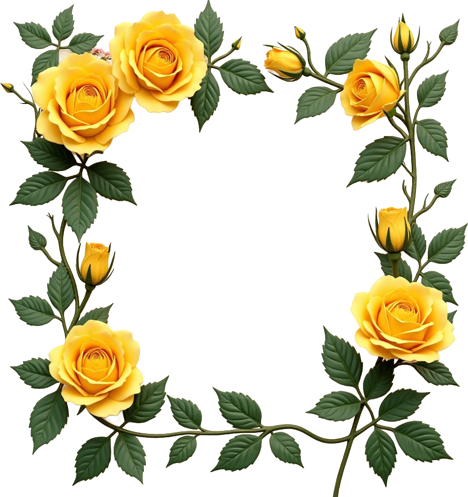 Golden Roses Frame